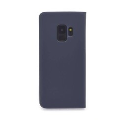 Samsung Galaxy S9 Kartenhalter Blau Book-Case hul -Magnetverschluss - Kunststof;TPU