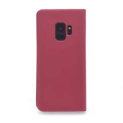 Samsung Galaxy S9 Kartenhalter Rot Book-Case hul -Magnetverschluss - Kunststof;TPU