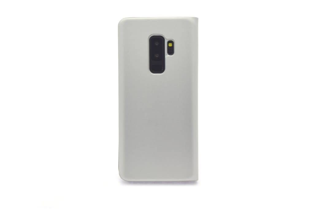 Samsung Galaxy S9+ Pasjeshouder Zilver Booktype hoesje - Magneetsluiting - Kunststof;TPU