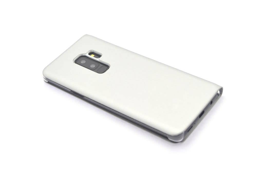 Samsung Galaxy S9+ Pasjeshouder Zilver Booktype hoesje - Magneetsluiting - Kunststof;TPU, foto 4 van 6