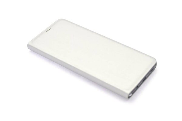 Samsung Galaxy S9+ Card holder Silver Book type case for Galaxy S9+ Magnetic closure Samsung Galaxy S9+ Card holder Silver Book type case for Galaxy S9+ Magnetic closure