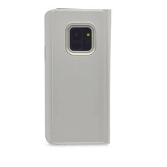 Samsung Galaxy S9 Kartenhalter Silber Book-Case hul -Magnetverschluss - Kunststof;TPU