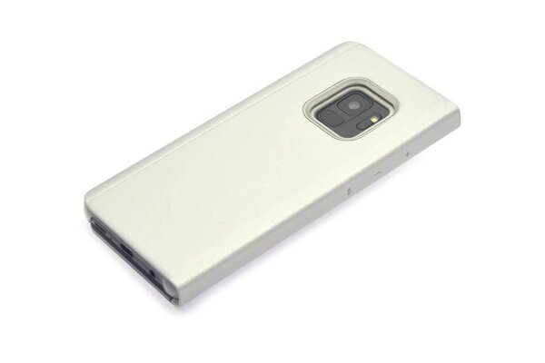 Samsung Galaxy S9 Kartenhalter Silber Book-Case hul -Magnetverschluss - Kunststof;TPU Samsung Galaxy S9 Kartenhalter Silber Book-Case hul -Magnetverschluss - Kunststof;TPU