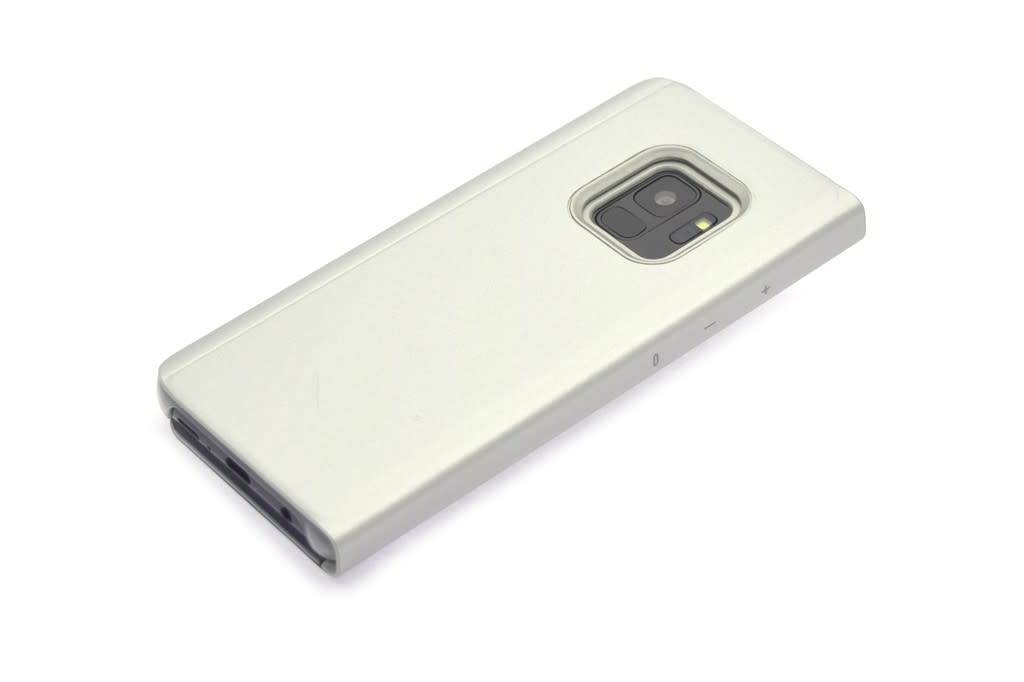 Zilver hoesje Samsung Galaxy S9 Book Case - Pasjeshouder - Magneetsluiting (G960), foto 4 van 6