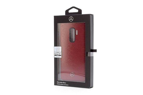 Mercedes-Benz Mercedes-Benz silicon coque Liquid Silicon pour Galaxy S9 Plus - Rouge (3700740428702)