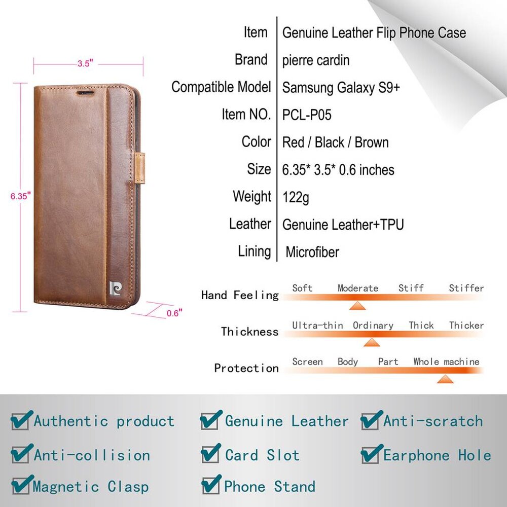 Pierre Cardin Pierre Cardin book case for Galaxy S9 Plus - Black (8719273145968) Pierre Cardin Pierre Cardin book case for Galaxy S9 Plus - Black (8719273145968)