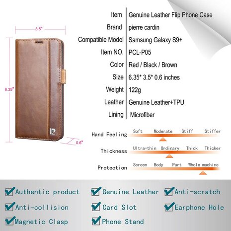 Pierre Cardin Pierre Cardin book case for Galaxy S9 Plus - Black (8719273145968) Pierre Cardin Pierre Cardin book case for Galaxy S9 Plus - Black (8719273145968)