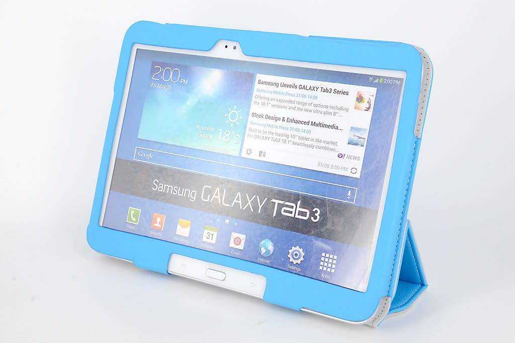 Samsung L Blauw Book Case Tablet voor Galaxy Tab 3 10.1, foto 3 van 4