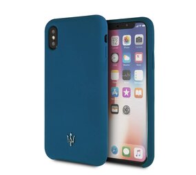 Maserati Silikonhülle für iPhone X - Blau (3700740433232) Maserati Silikonhülle für iPhone X - Blau (3700740433232)
