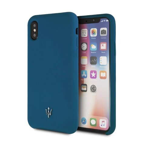 Maserati silicon coque pour iPhone X - Bleu (3700740433232)