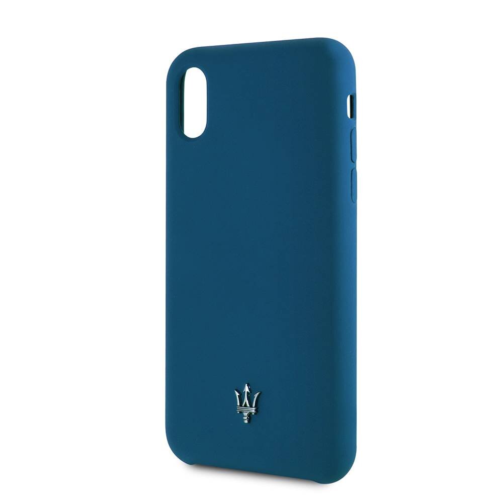 Maserati Silikonhülle für iPhone X - Blau (3700740433232) Maserati Silikonhülle für iPhone X - Blau (3700740433232)