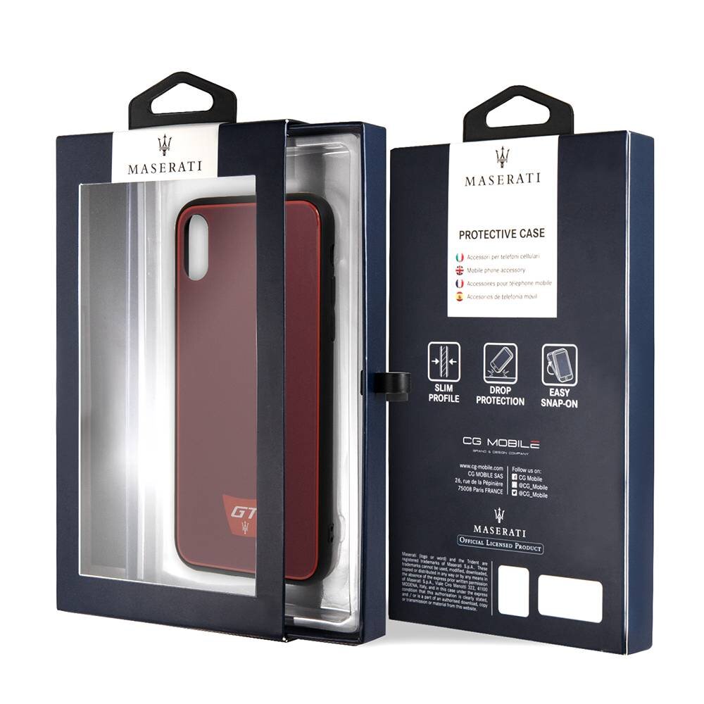 Maserati silicon coque pour iPhone X - Rouge (3700740424179)