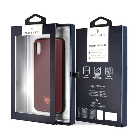 Maserati silicon coque pour iPhone X - Rouge (3700740424179)