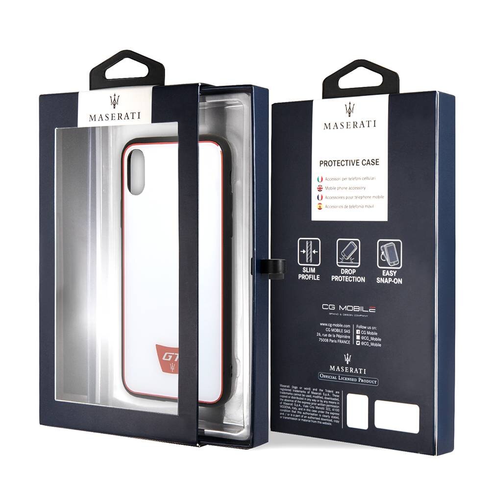 Maserati silicon back cover for Iphone X - White (3700740424209)