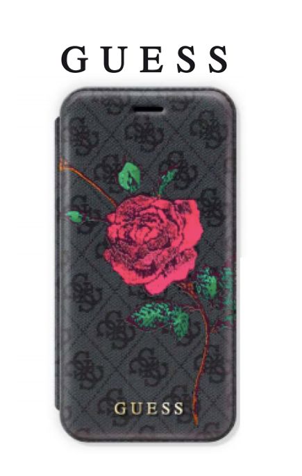 Guess Guess Grijs hoesje iPhone X-Xs - Book Case - Modieus - Met pashouder