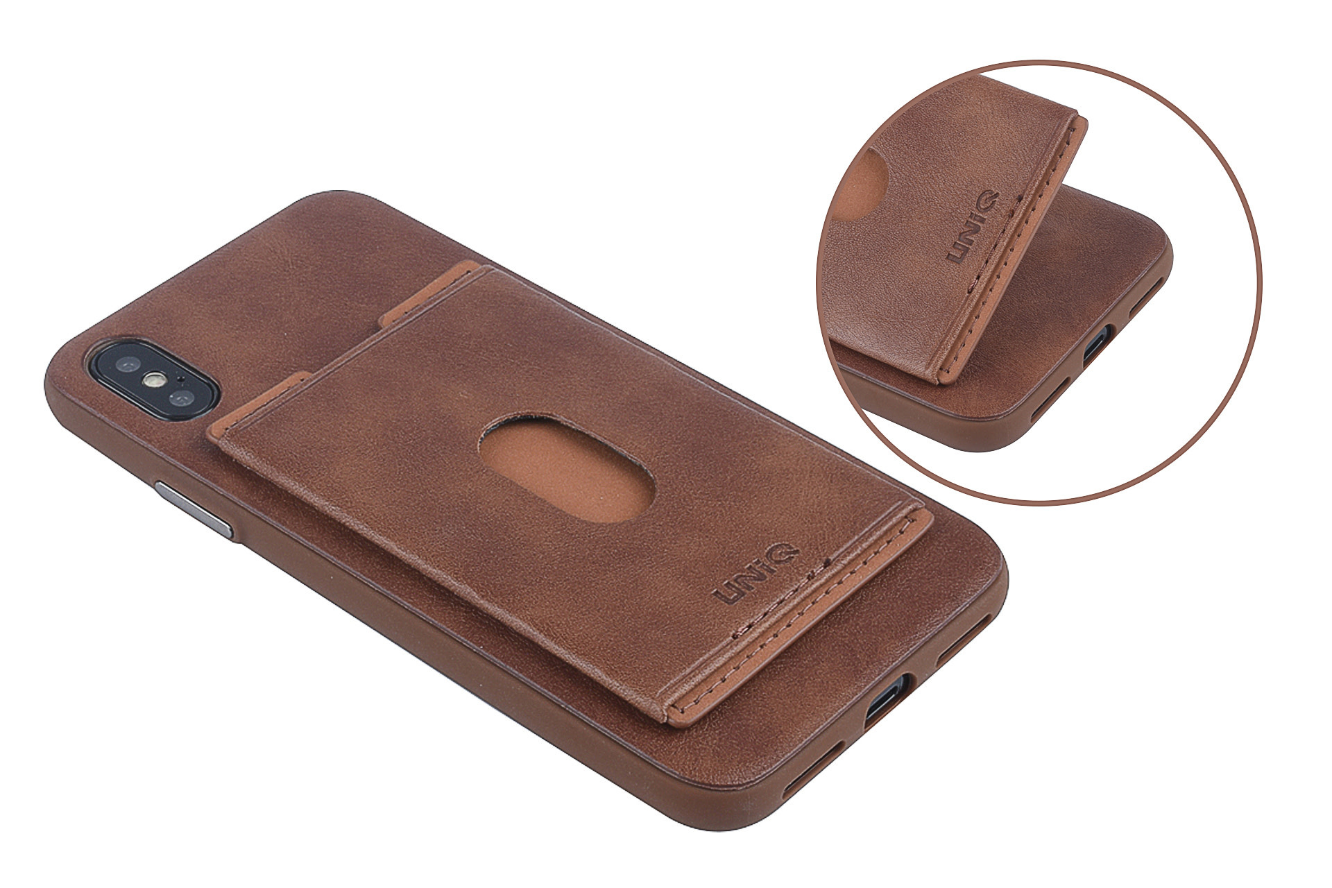 UNIQ Accessory Backcover voor iPhone X-Xs - Bruin (8719273283790), foto 5 van 6