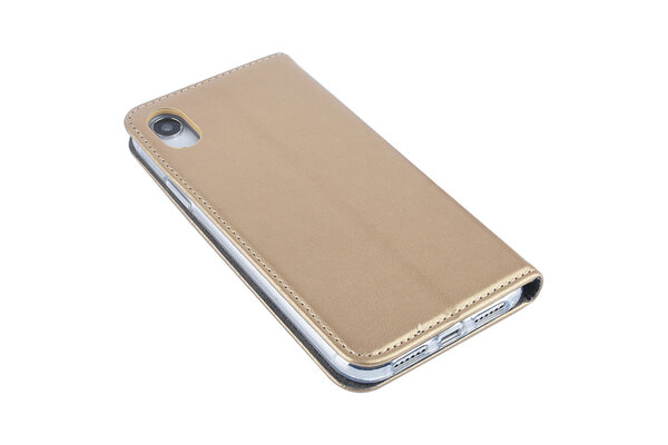 Apple iPhone XR Card holder Gold Book type case for iPhone XR Magnetic closure Apple iPhone XR Card holder Gold Book type case for iPhone XR Magnetic closure