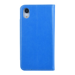 Apple iPhone XR Kartenhalter Blau Book-Case hul -Magnetverschluss - Kunststof;TPU
