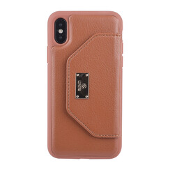 Back cover voor iPhone X-Xs - Bruin