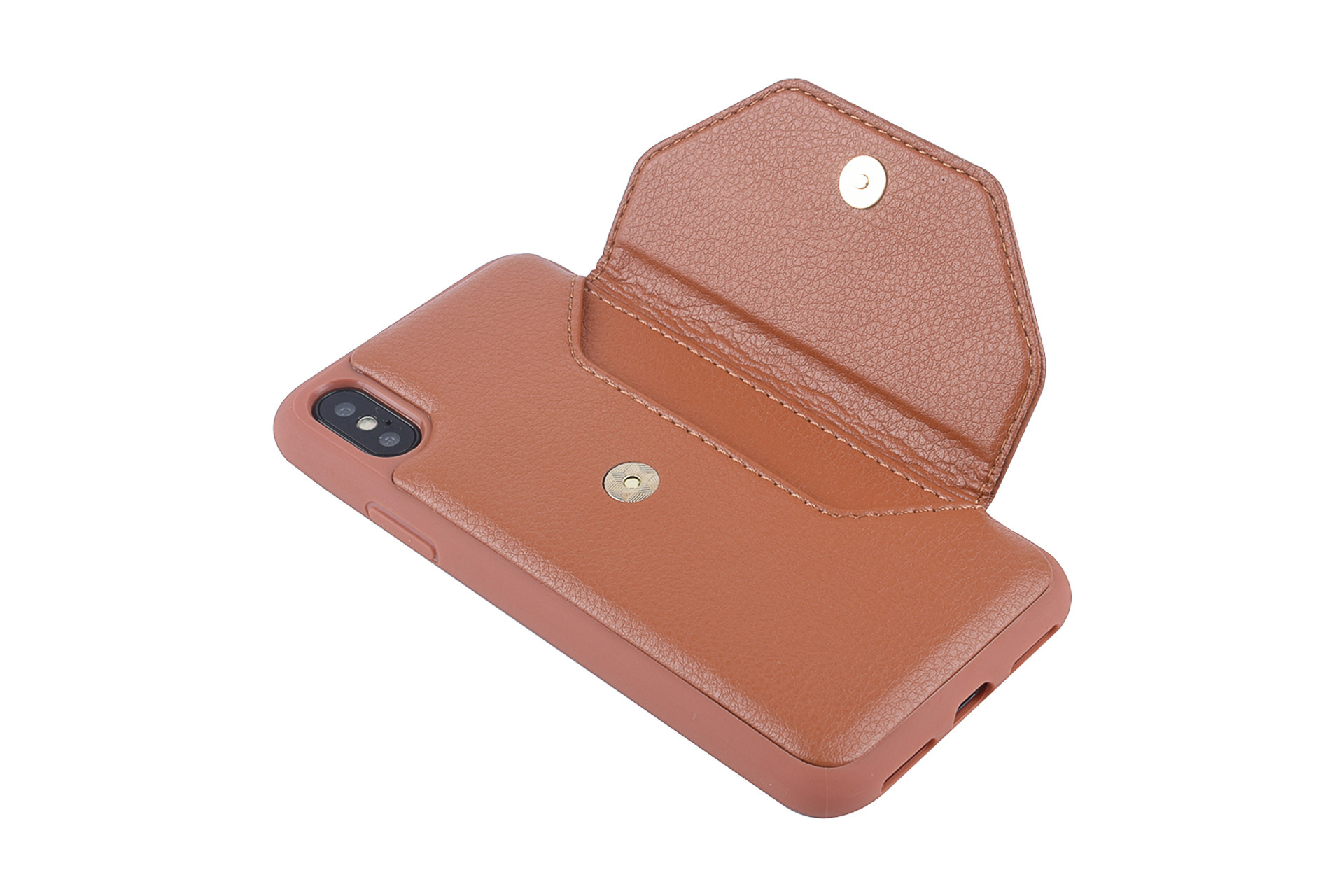 Backcover voor iPhone X-Xs - Bruin (8719273285503), foto 5 van 6