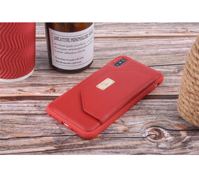 UNIQ Accessory UNIQ Accessory iPhone X-Xs Max Kunstleer portemonnee Hard Case Back cover - Rood UNIQ Accessory UNIQ Accessory iPhone X-Xs Max Kunstleer portemonnee Hard Case Back cover - Rood