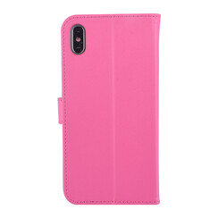 Apple iPhone Xs Max Kartenhalter Pink Book-Case hul -Magnetverschluss - Kunststof;TPU
