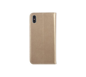 Goud hoesje iPhone Xs Max Book Case - Pasjeshouder - Magneetsluiting Goud hoesje iPhone Xs Max Book Case - Pasjeshouder - Magneetsluiting
