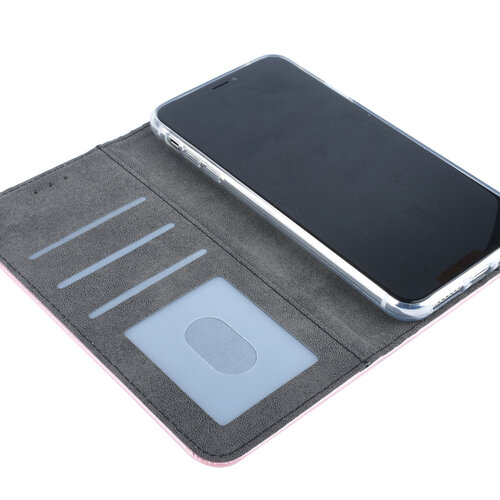 Roze hoesje voor iPhone Xs Max Book Case - Pasjeshouder - Magneetsluiting
