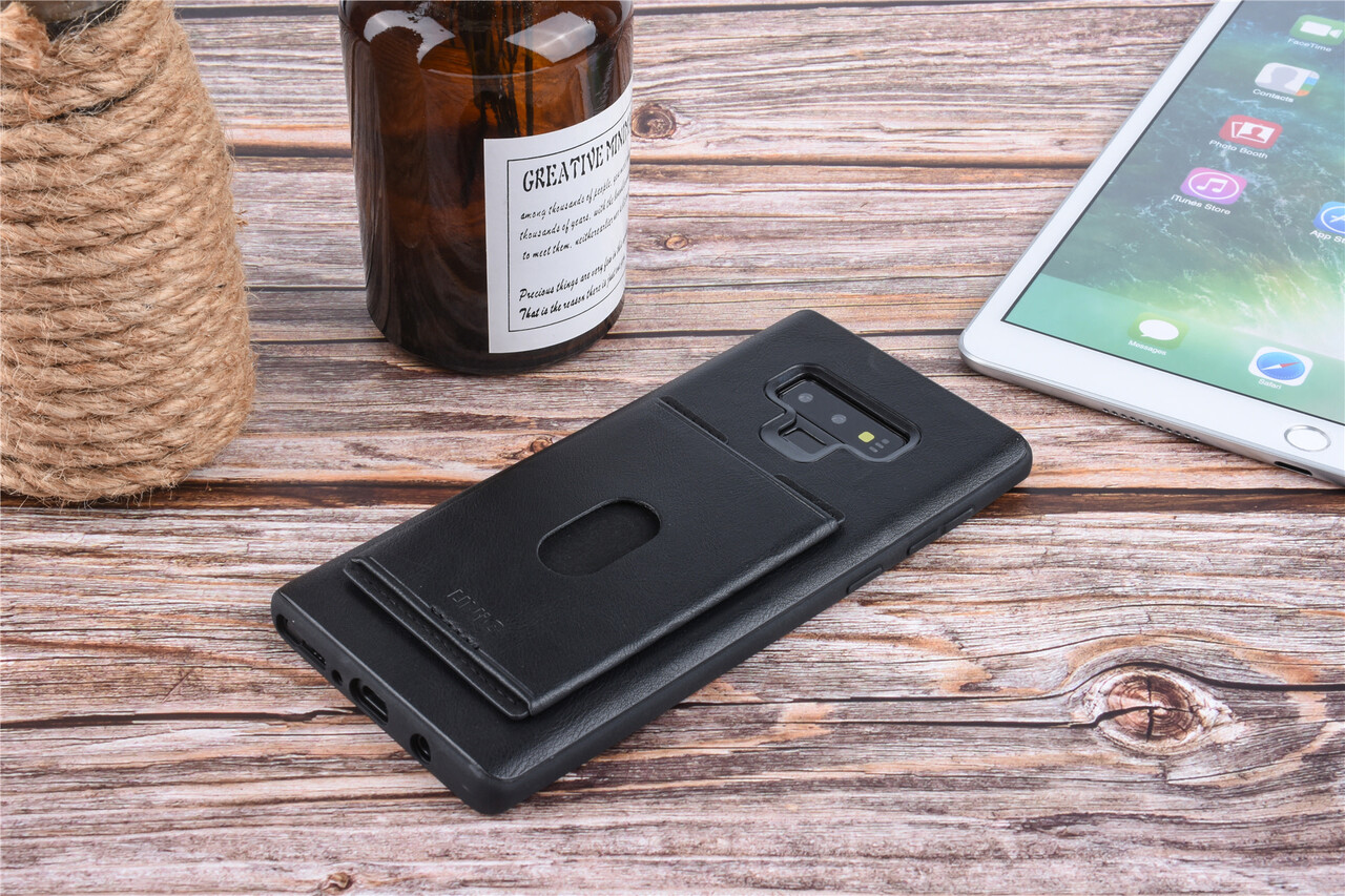 UNIQ Accessory UNIQ Accessory Galaxy Note 9 Kunstleer Backcover hoesje met portemonnee - Zwart UNIQ Accessory UNIQ Accessory Galaxy Note 9 Kunstleer Backcover hoesje met portemonnee - Zwart