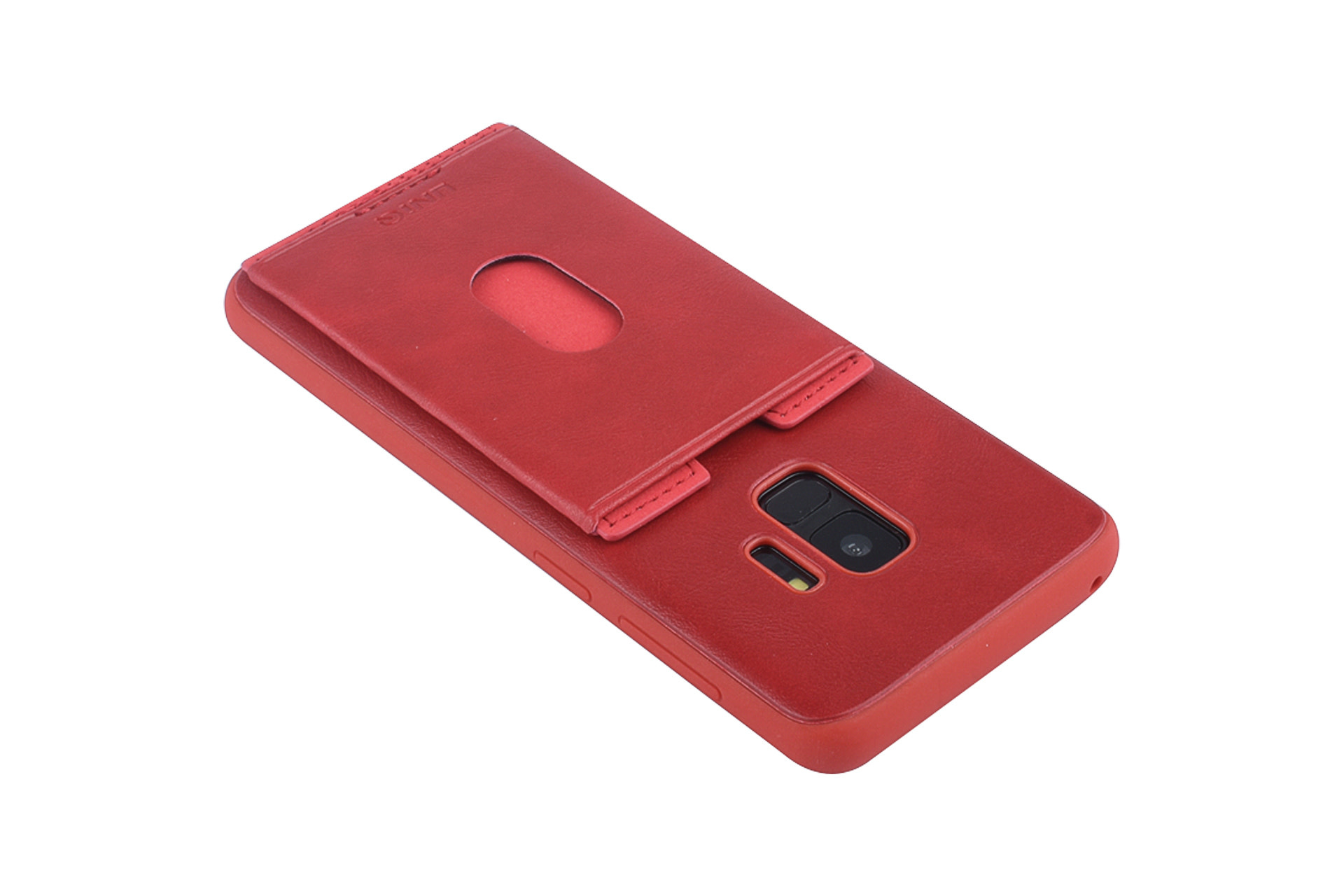 UNIQ Accessory UNIQ Accessory Galaxy S9 Kunstleer Backcover hoesje met portemonnee - Rood, foto 4 van 6