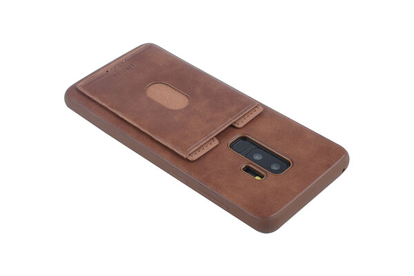UNIQ Accessory UNIQ Accessory Galaxy S9 Plus Kunstleer Backcover hoesje met portemonnee - Bruin UNIQ Accessory UNIQ Accessory Galaxy S9 Plus Kunstleer Backcover hoesje met portemonnee - Bruin