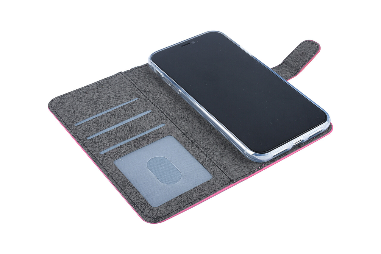 Apple iPhone XR Card holder Pink Book type case for iPhone XR Magnetic closure Apple iPhone XR Card holder Pink Book type case for iPhone XR Magnetic closure