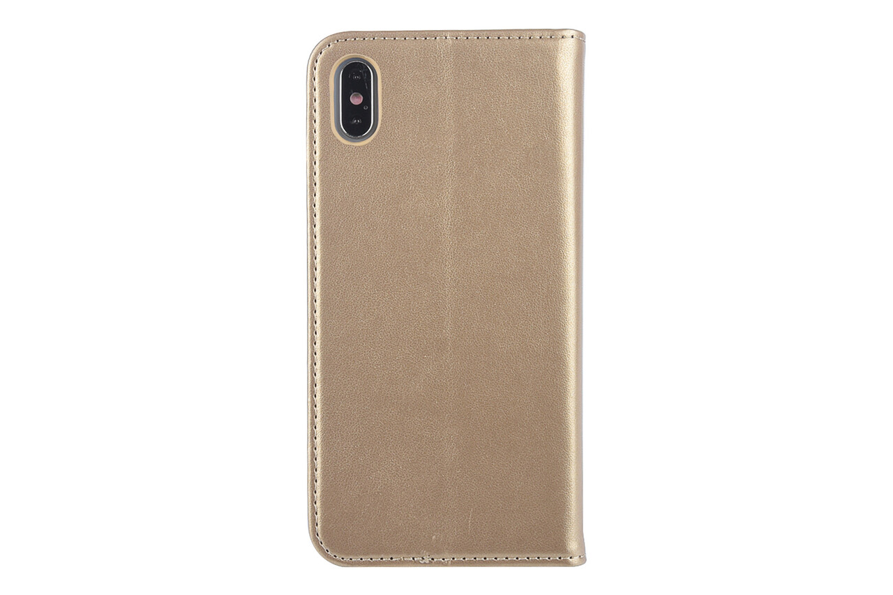 Apple iPhone Xs Max Kartenhalter Gold Book-Case hul -Magnetverschluss - Kunststof;TPU Apple iPhone Xs Max Kartenhalter Gold Book-Case hul -Magnetverschluss - Kunststof;TPU