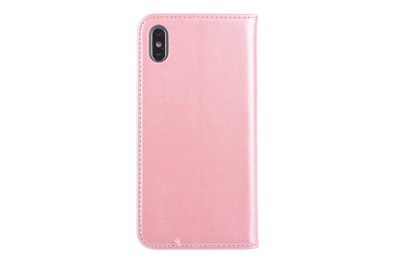 Roze hoesje voor iPhone Xs Max Book Case - Pasjeshouder - Magneetsluiting Roze hoesje voor iPhone Xs Max Book Case - Pasjeshouder - Magneetsluiting