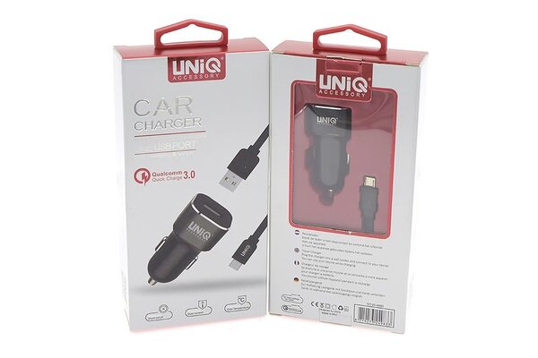 UNIQ Accessory UNIQ Accessory Voiture Chargeur Micro USB 2.4A - Noir UNIQ Accessory UNIQ Accessory Voiture Chargeur Micro USB 2.4A - Noir