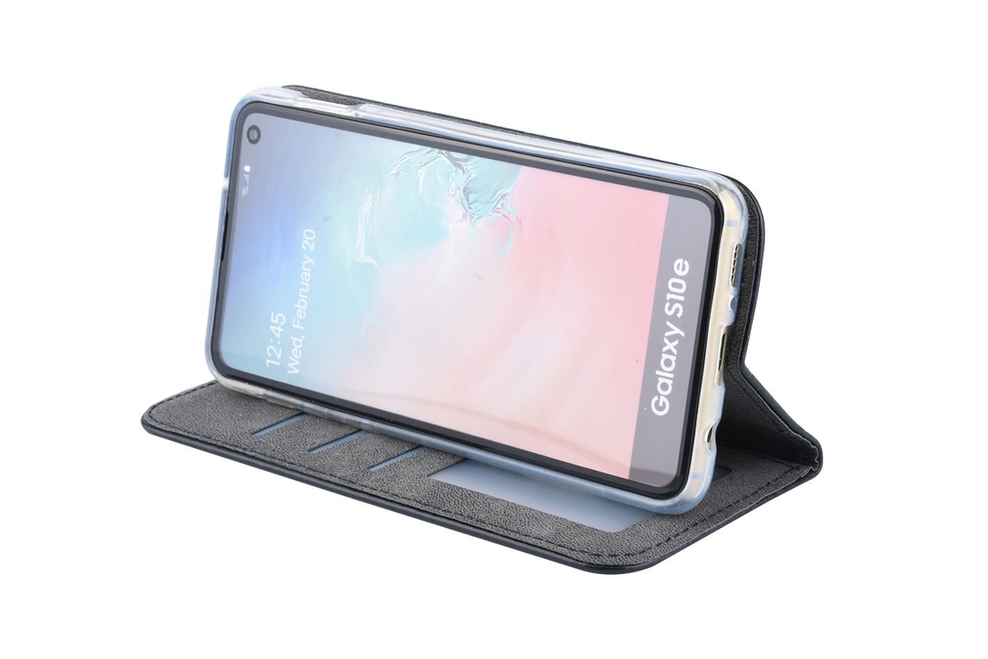 Zwart Book case hoesje voor Galaxy S10e, foto 5 van 5