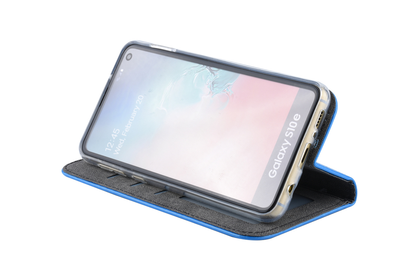 Blauw Book case hoesje voor Galaxy S10e, foto 5 van 5