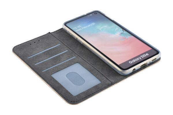 Book-Case für Galaxy S10e - Gold (8719273292327) Book-Case für Galaxy S10e - Gold (8719273292327)