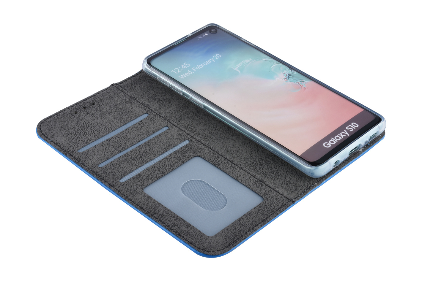 Blauw Book case hoesje voor Galaxy S10, foto 4 van 5