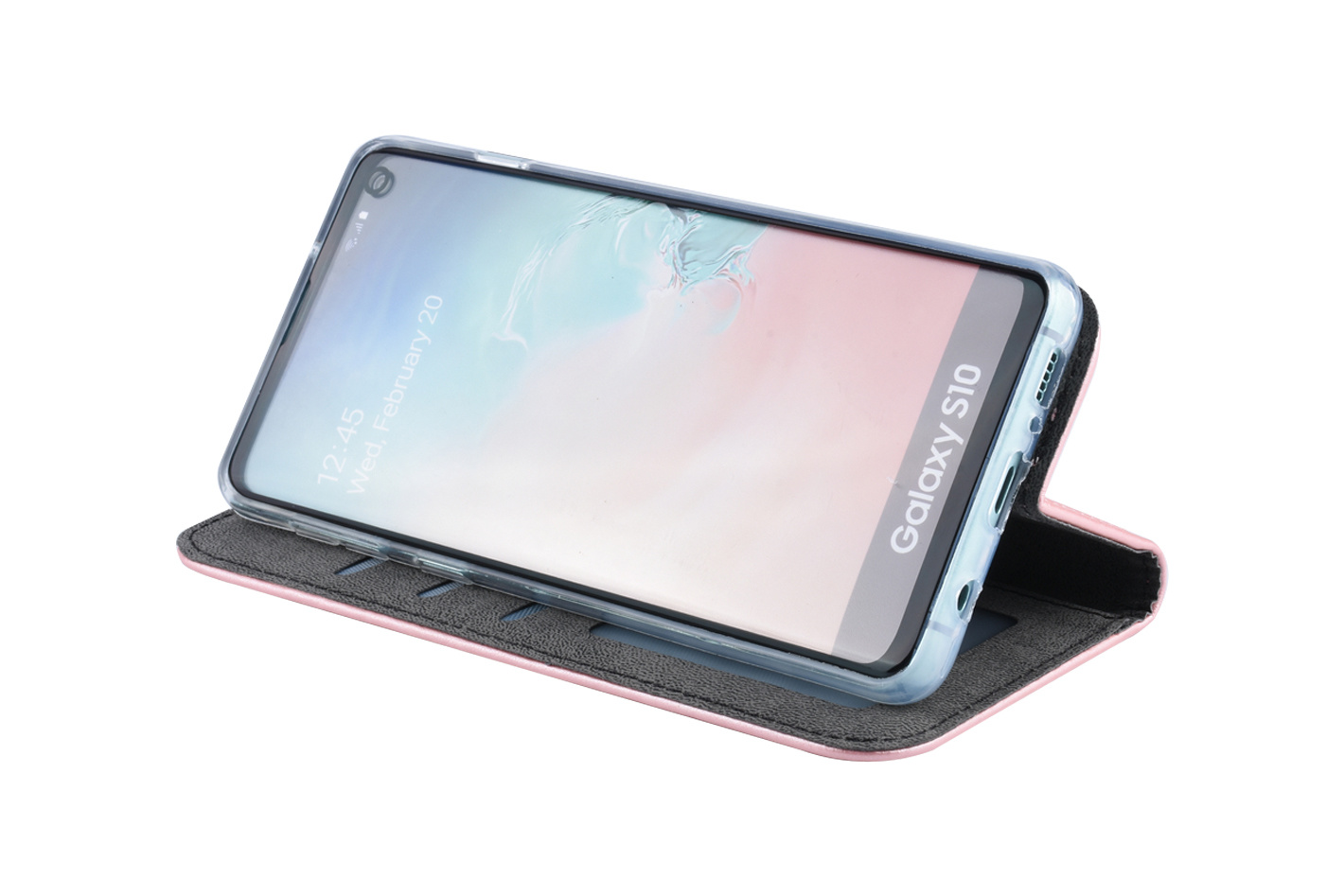 Rose Gold Book case hoesje voor Galaxy S10, foto 5 van 5