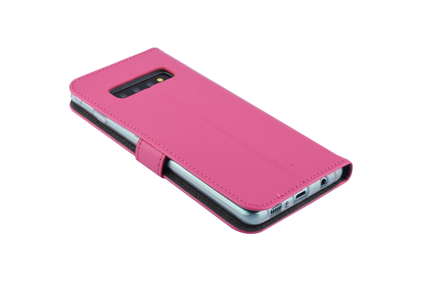 Felroze Book case hoesje voor Galaxy S10 Plus, foto 3 van 5