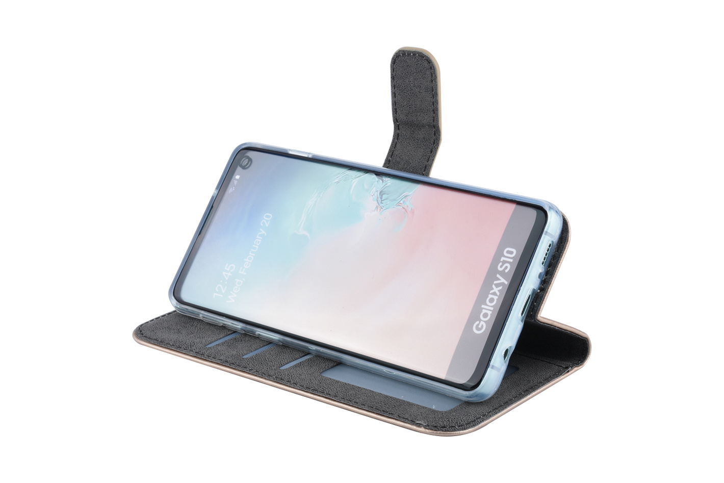Goud hoesje voor Galaxy S10 - Book case, foto 5 van 6