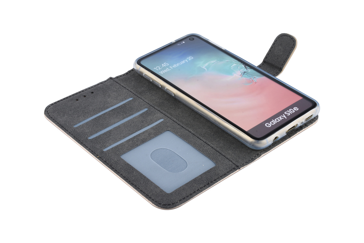 Goud hoesje voor Galaxy S10e - Book case, foto 4 van 5