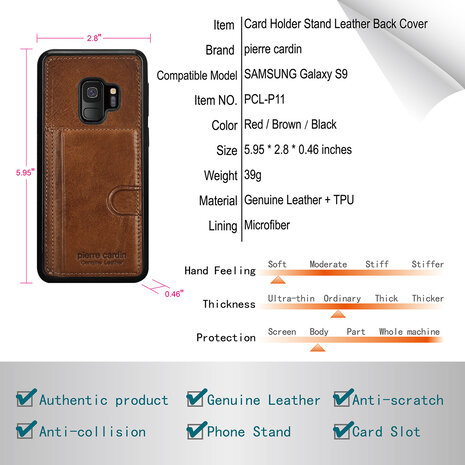 Pierre Cardin Pierre Cardin silicone backcover voor Galaxy S9 - Zwart (8719273146057)