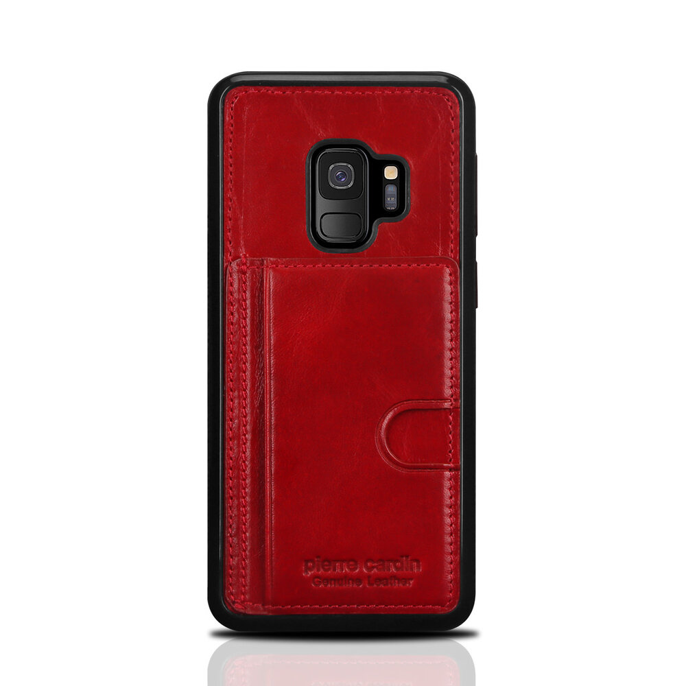 Pierre Cardin Pierre Cardin silicone backcover voor Galaxy S9 - Rood (8719273146064)