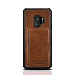 Pierre Cardin silicone backcover voor Galaxy S9 - Bruin (8719273146071)