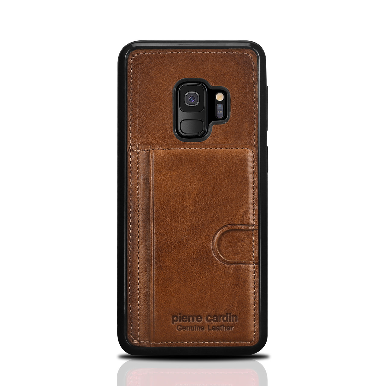 Pierre Cardin Pierre Cardin silicone backcover voor Galaxy S9 - Bruin (8719273146071)