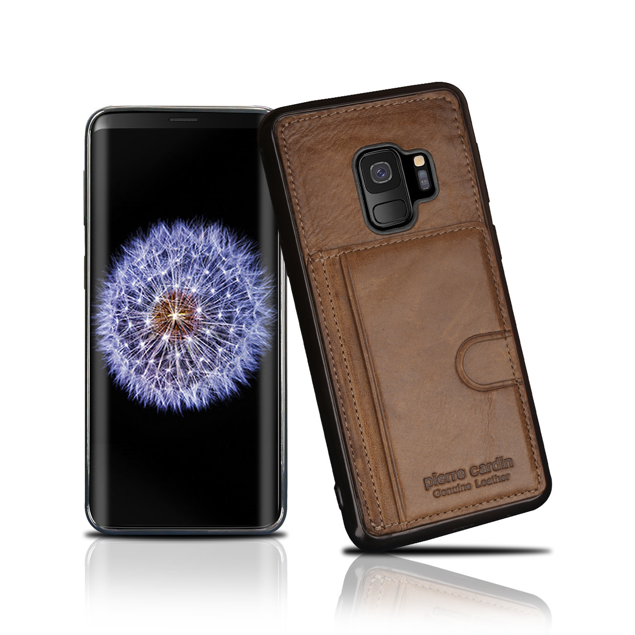 Pierre Cardin Pierre Cardin silicone backcover voor Galaxy S9 - Bruin (8719273146071), foto 2 van 6