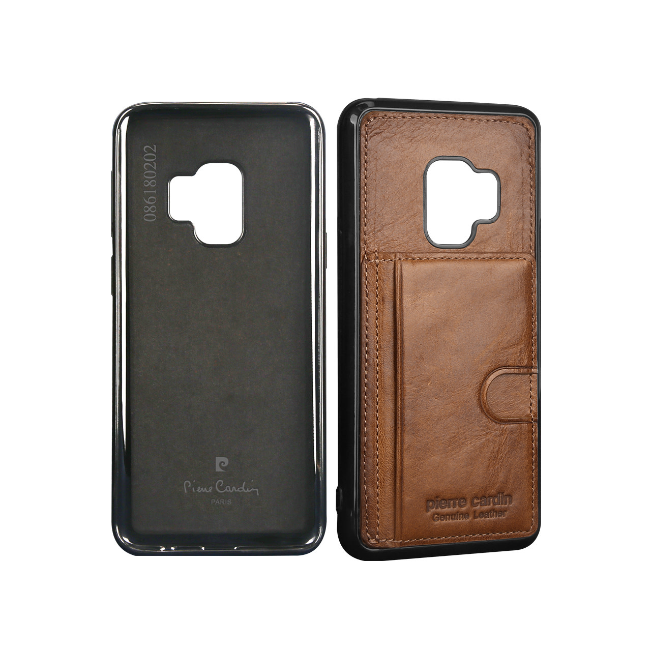 Pierre Cardin Pierre Cardin silicone backcover voor Galaxy S9 - Bruin (8719273146071), foto 3 van 6