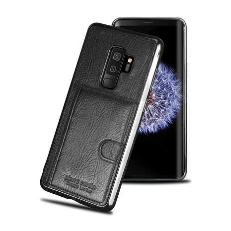 Pierre Cardin Pierre Cardin silicone backcover voor Galaxy S9 Plus - Zwart (8719273146088)
